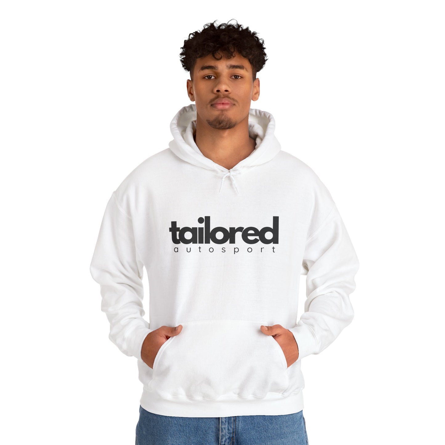 Unisex Heavy Tailored Autosport White Hoodie