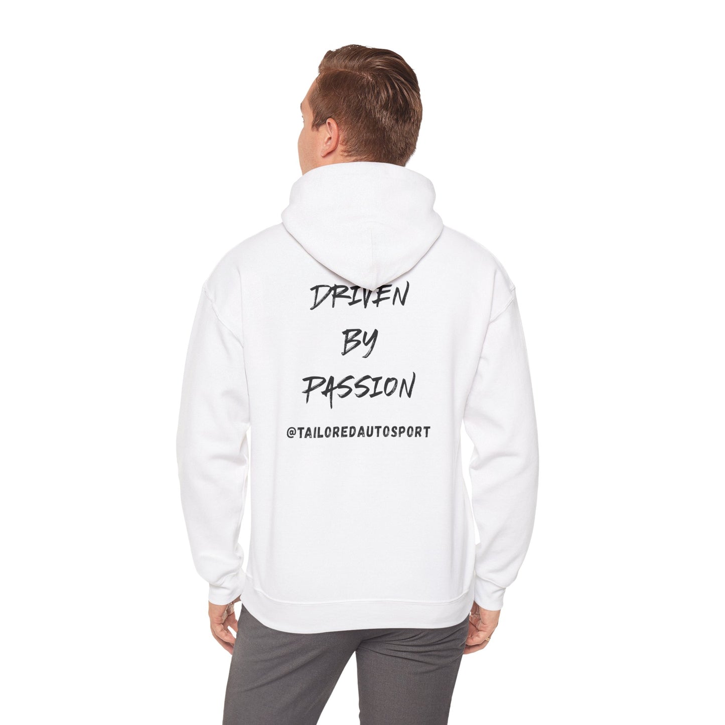 Unisex Heavy Tailored Autosport White Hoodie
