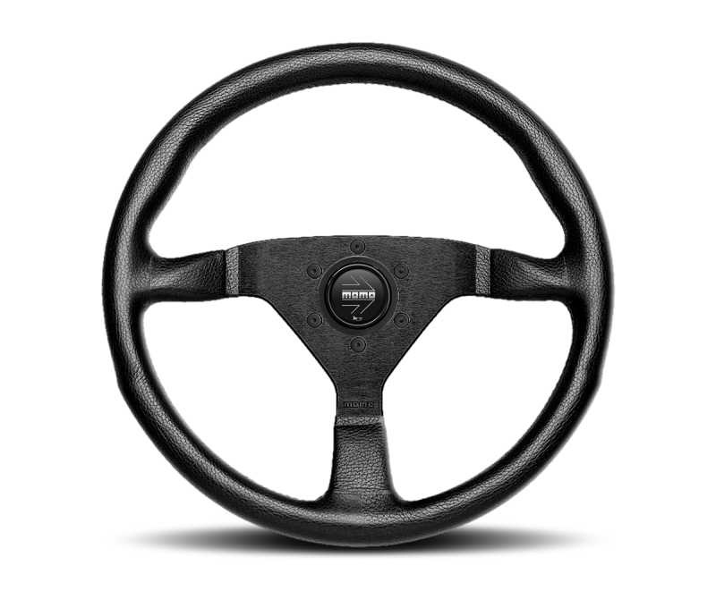 Momo Monte Carlo Steering Wheel - 350mm (Black Leather / Black Stitch)