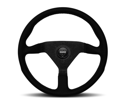 Momo Monte Carlo Steering Wheel - 350mm (Black Alcantara / Black Stitch)