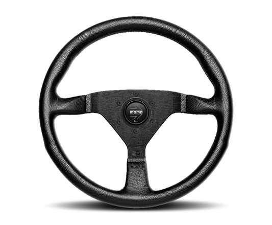 Momo Monte Carlo Steering Wheel - 350mm (Black Leather / Black Stitch)