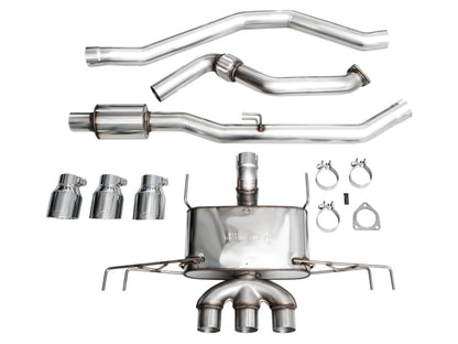 AWE Exhaust System Triple Black Tips 23+ Civic Type R FL5