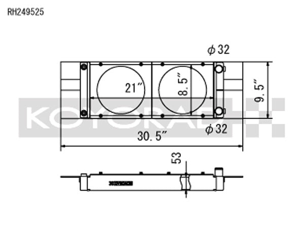 Koyo Universal Pocket Radiator - Honda / Acura