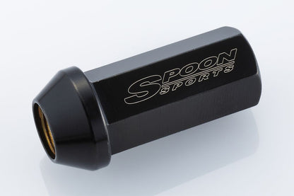 Spoon Sports CrMo Wheel Nut Set of 20 - Black M14x1.50