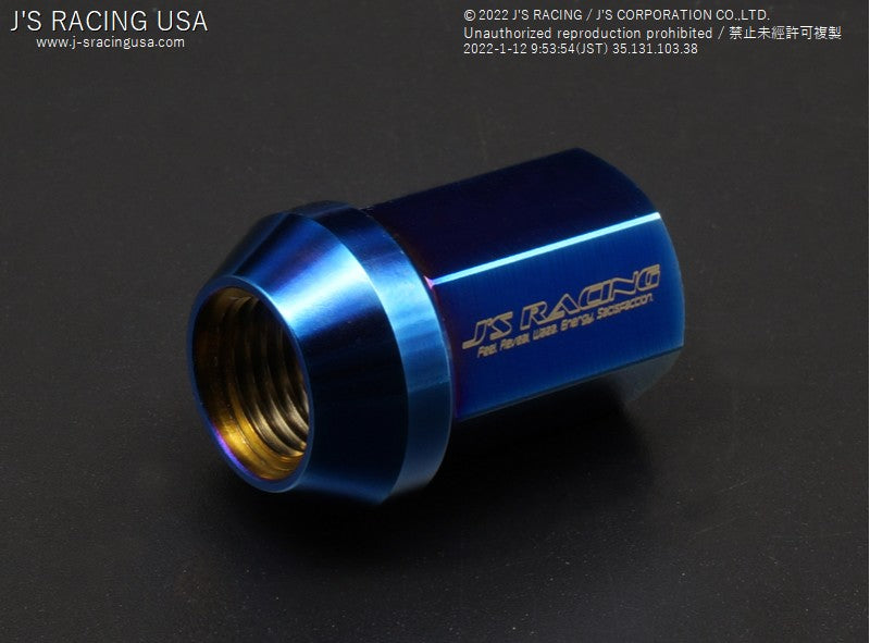 J's Racing Titanium Lug Nuts (Set of 20) - 19mm Hex - 14x1.5mm