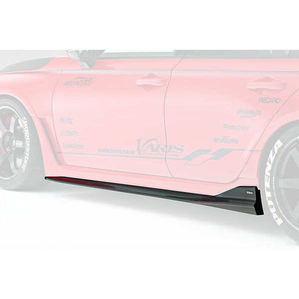 Varis Arising-1 Street / EVO / Arising II / S-Tai Side Skirts (Carbon+ / With Clear Finish) - 23+ Civic Type R FL5