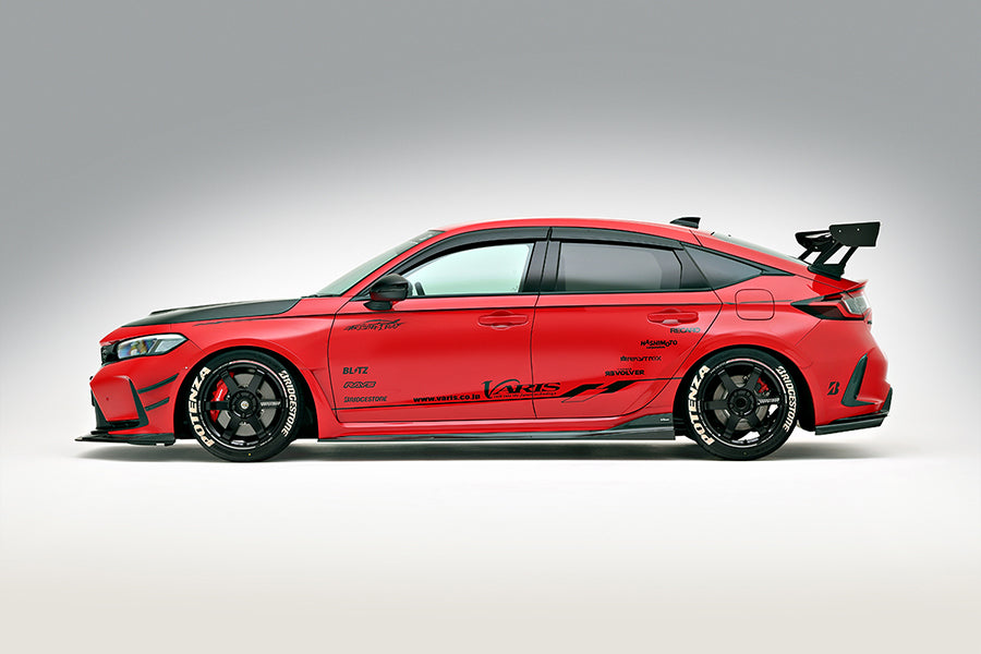Varis Arising-1 Street / EVO / Arising II / S-Tai Side Skirts (Carbon+ / With Clear Finish) - 23+ Civic Type R FL5