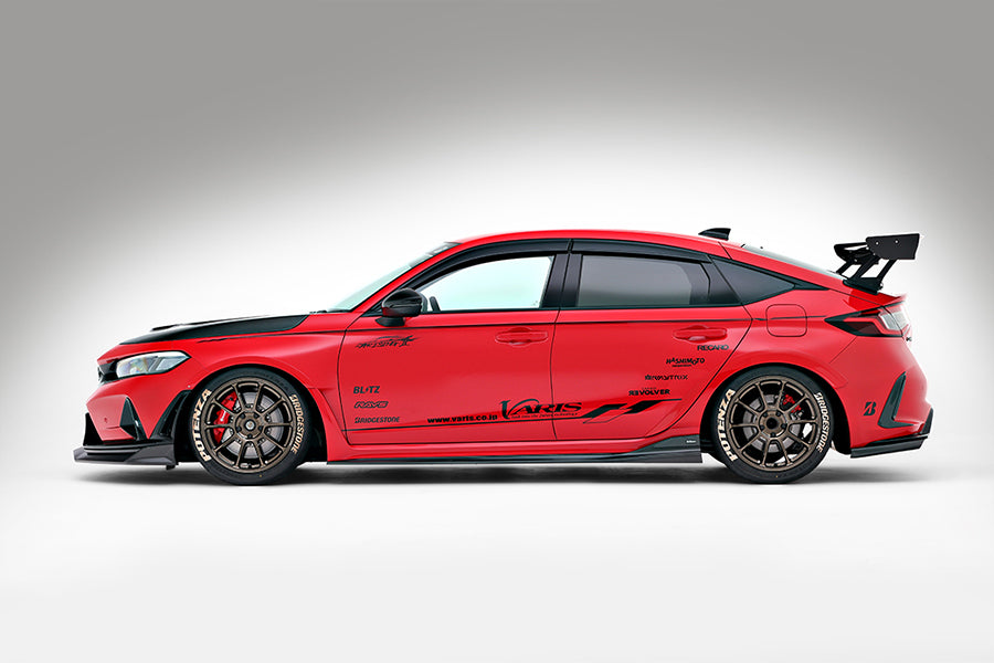 Varis Arising-1 Street / EVO / Arising II / S-Tai Side Skirts (Carbon+ / With Clear Finish) - 23+ Civic Type R FL5