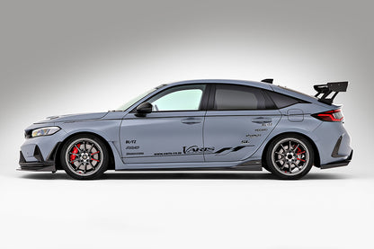 Varis Arising-1 Street / EVO / Arising II / S-Tai Side Skirts (Carbon+ / With Clear Finish) - 23+ Civic Type R FL5
