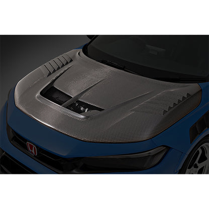 Varis Arising-1 EVO II / Arising II Track Edition Cooling Bonnet (FRP & Carbon) - 23+ Civic Type R FL5