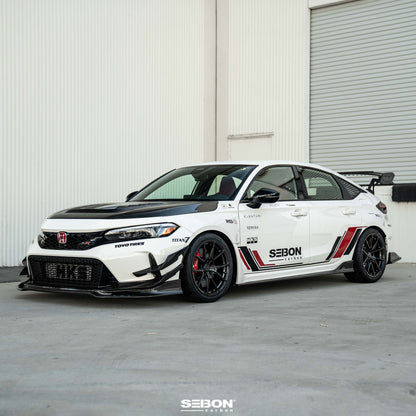 Seibon Carbon Fiber Front Bumper Canards 23+ Civic Type R FL5