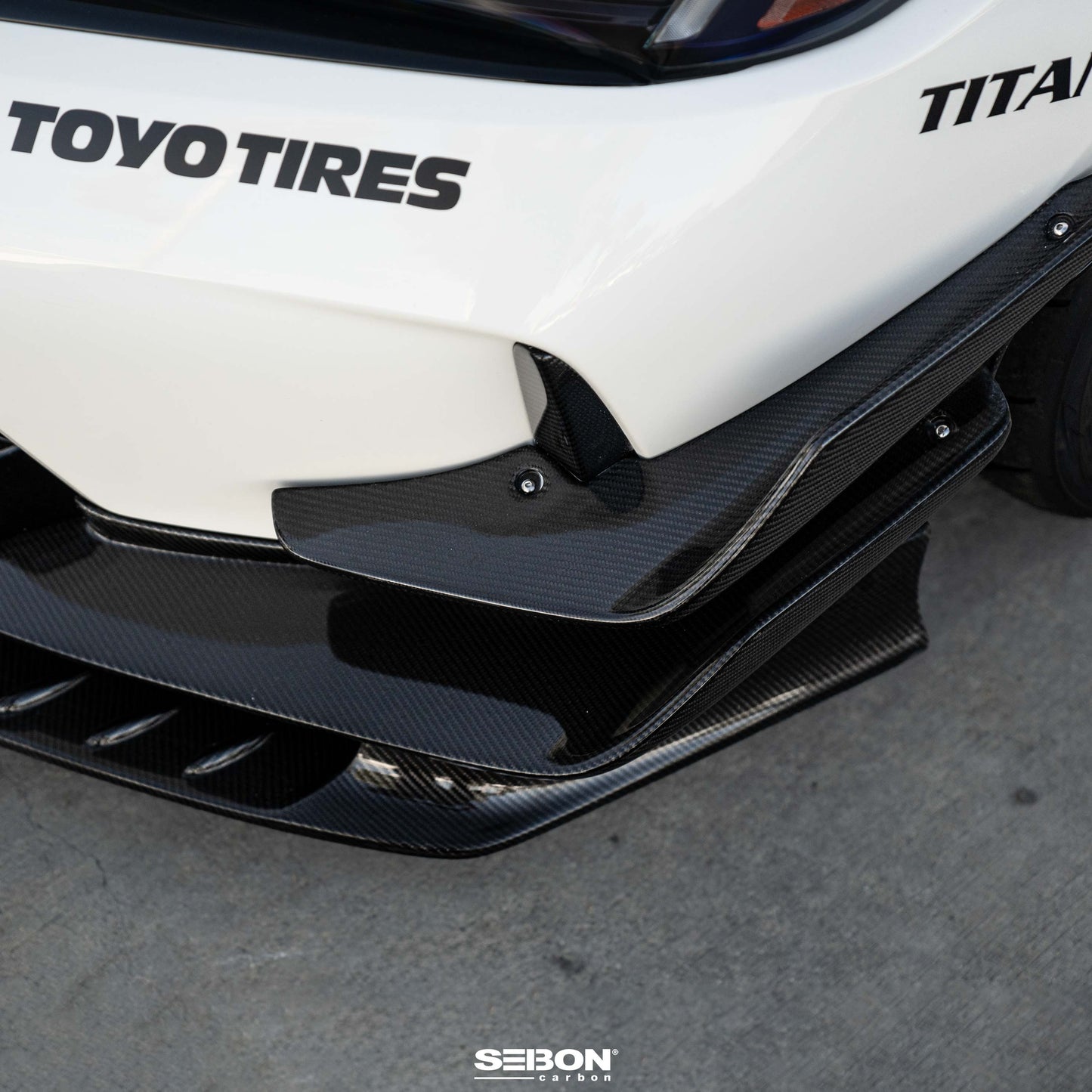Seibon Carbon Fiber Front Bumper Canards 23+ Civic Type R FL5