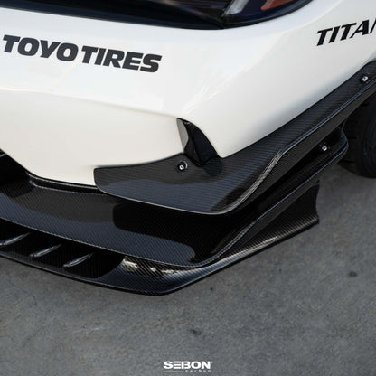 Seibon Carbon Fiber Front Bumper Canards 23+ Civic Type R FL5