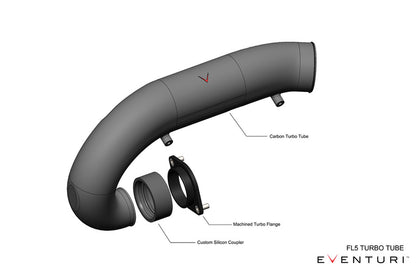Eventuri Carbon Fiber Charge Pipe 23+ Civic Type R FL5