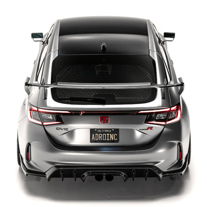 ADRO Carbon Fiber AT-R4 Swan Neck Wing 23+ Civic Type R FL5