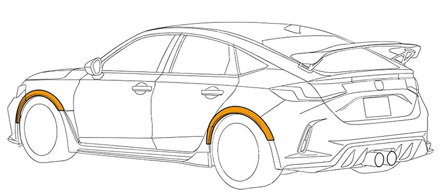 HKS Fender Molding (ABS Plastic) 23+ Civic Type R FL5